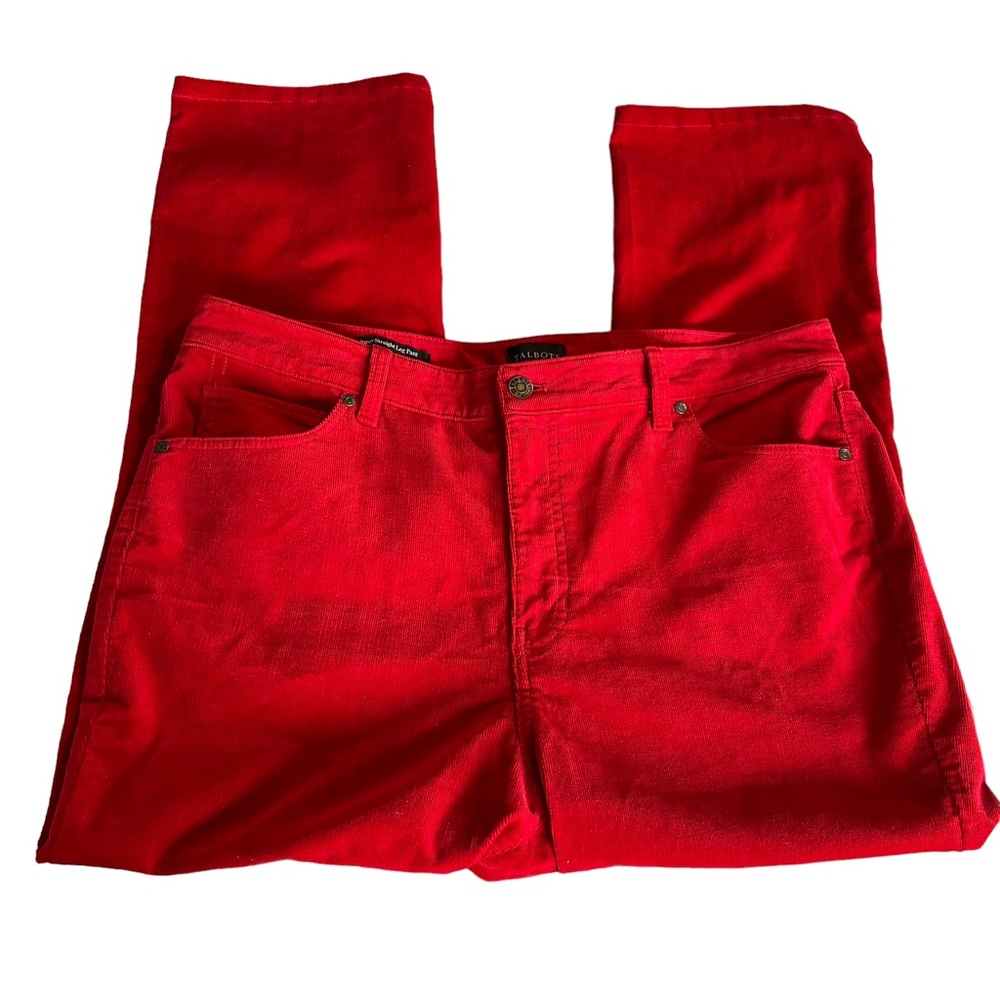 Talbots women's size 14P red corduroy pants